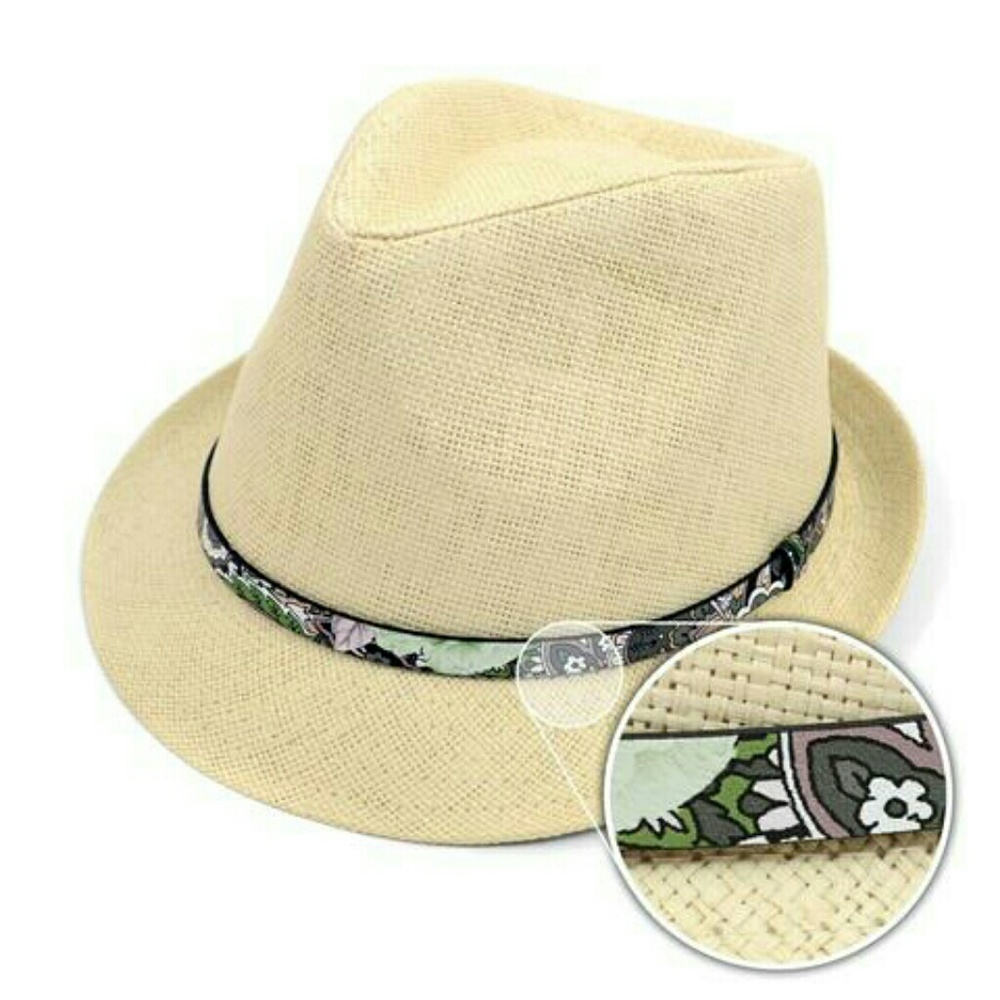 MEN'S Fedora Hat With Floral Band